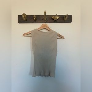 Zara Taupe Cropped Tank